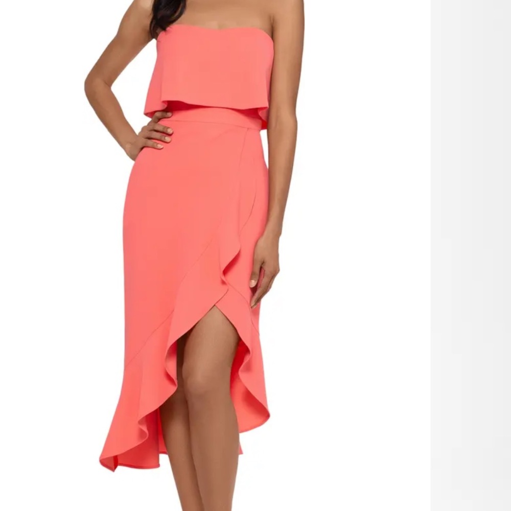 Xscape Coral Sleeveless Dress